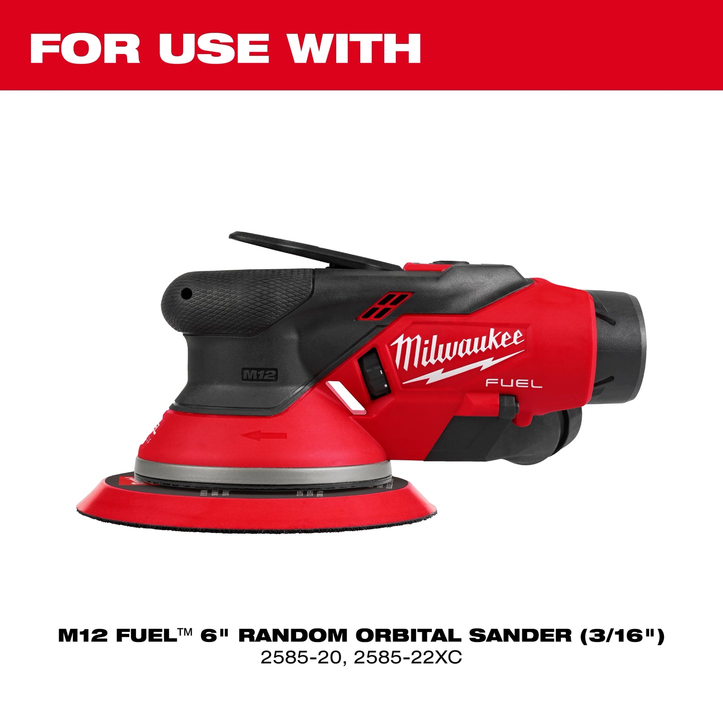 Milwaukee 49-36-2584, 6" Hook and Loop Sander Backing Pad - Firm