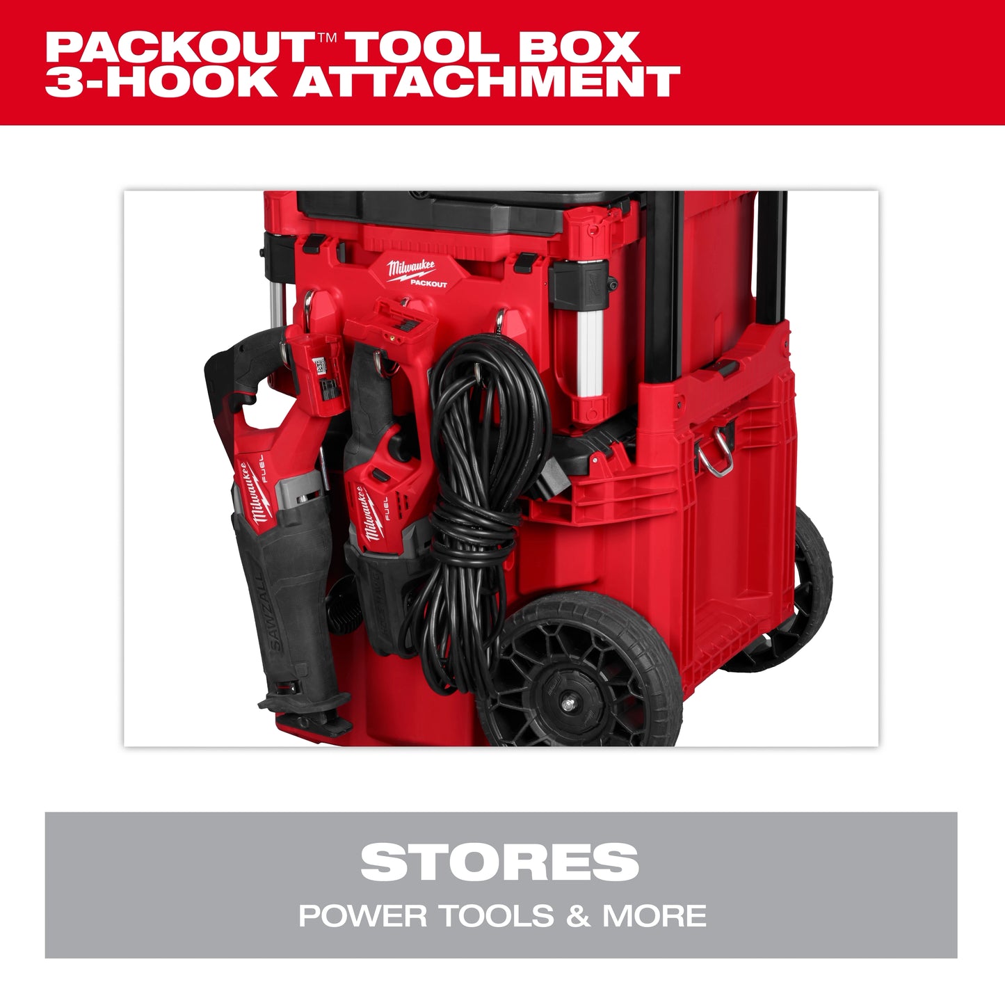Milwaukee 48-22-8606, PACKOUT™ Tool Box 3-Hook Attachment