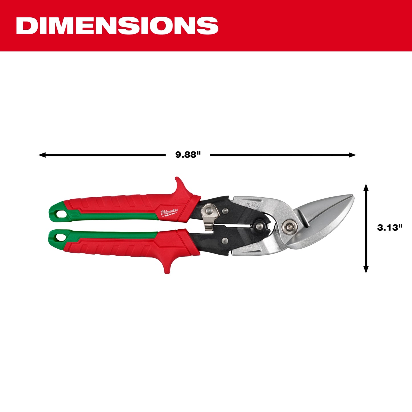 Milwaukee 48-22-4552, Right Cutting Offset Aviation Snips
