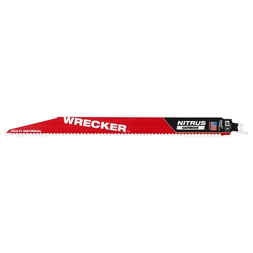 Milwaukee 48-00-5273, 12” WRECKER™ with NITRUS™ Carbide SAWZALL® Blade for Multi-Material 1PK