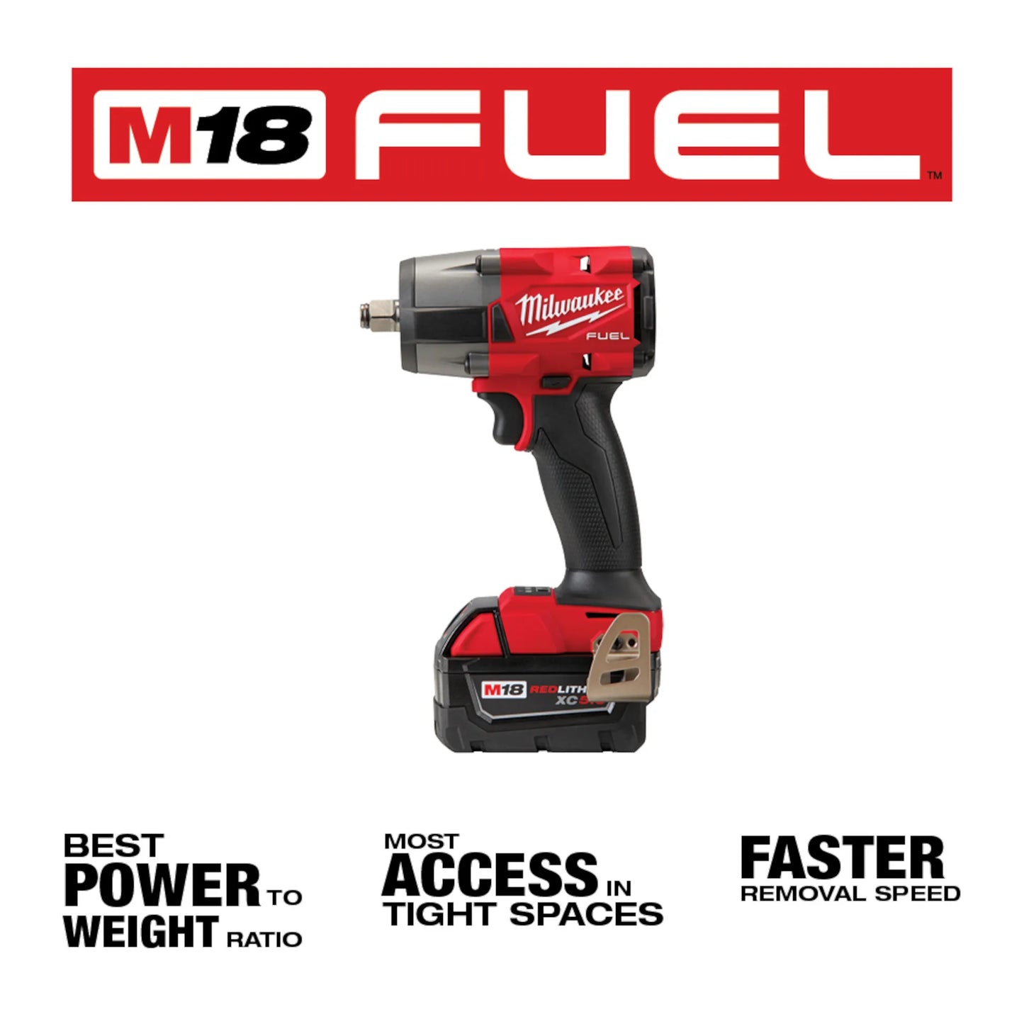 Milwaukee 3010-22, M18 FUEL™ 1/2" HTIW & 3/8" MTIW Automotive Combo Kit