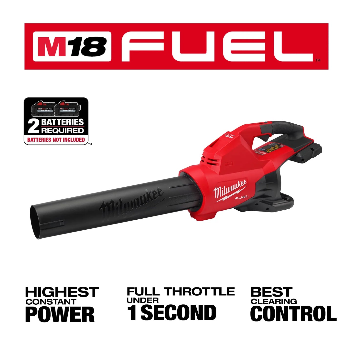 Milwaukee 2824-20, M18 FUEL Dual Battery Blower (Tool Only)