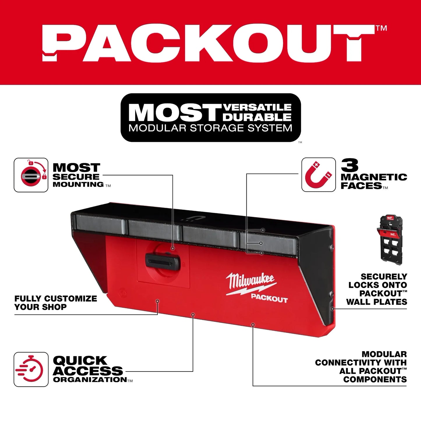 Milwaukee 48-22-8346, PACKOUT™ Magnetic Rack
