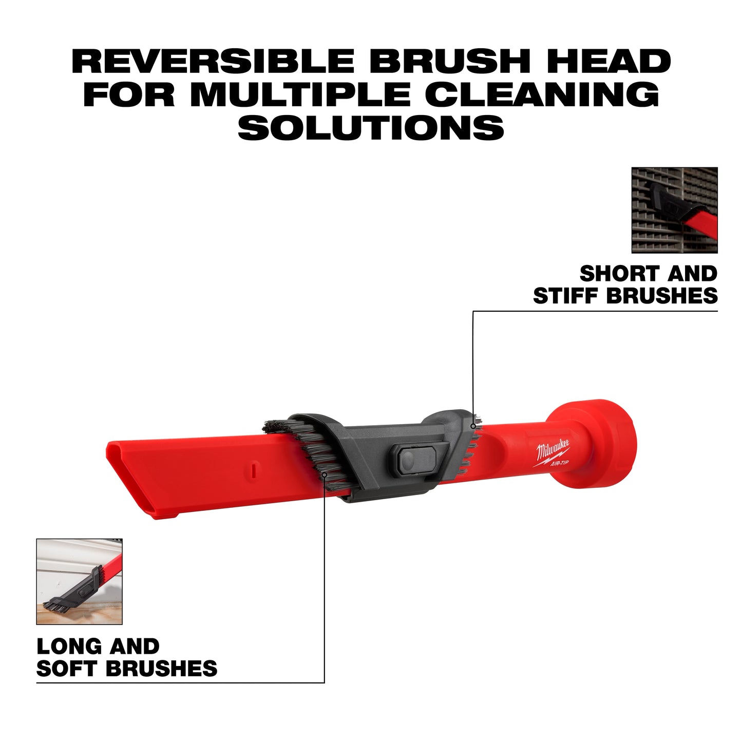 Milwaukee 49-90-2023, AIR-TIP™ 3-in-1 Crevice and Brush Tool