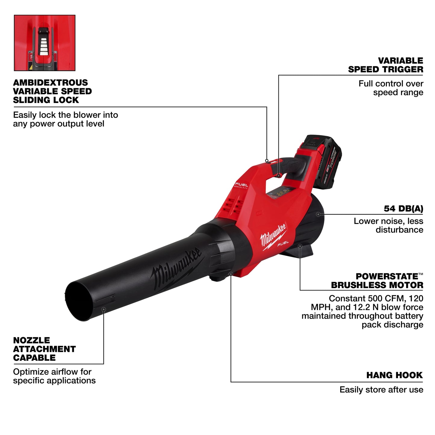Milwaukee 3017-21HD, M18 FUEL™ Blower Kit