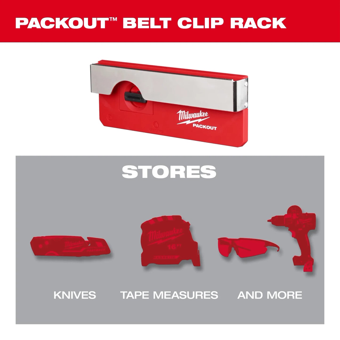 Milwaukee 48-22-8344, PACKOUT™ Belt Clip Rack