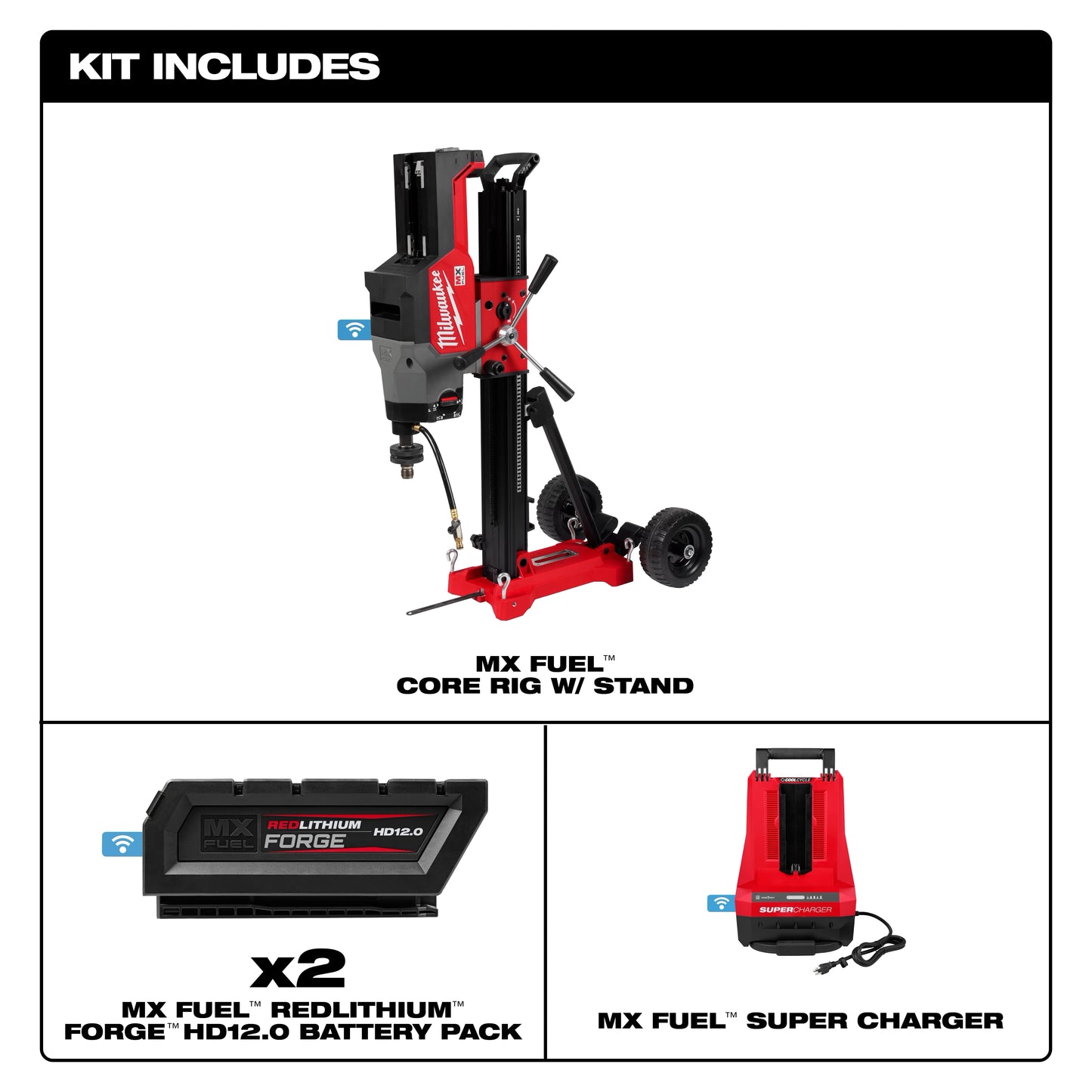 Milwaukee MXF302-2HD, MX FUEL™ Core Rig w/ Stand Kit