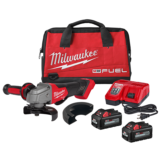 Milwaukee 2881-20, M18 FUEL Brushless Cordless 4-1/2" / 5" Grinder Slide Switch, Lock-On (Tool Only)