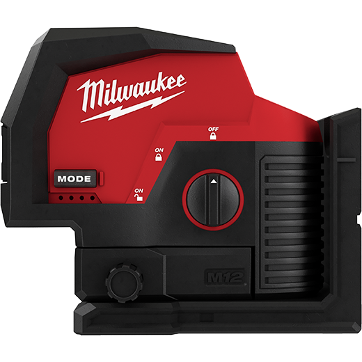 Milwaukee 3622-20, M12 Green Cross Line and Plumb Points Laser (Tool Only)