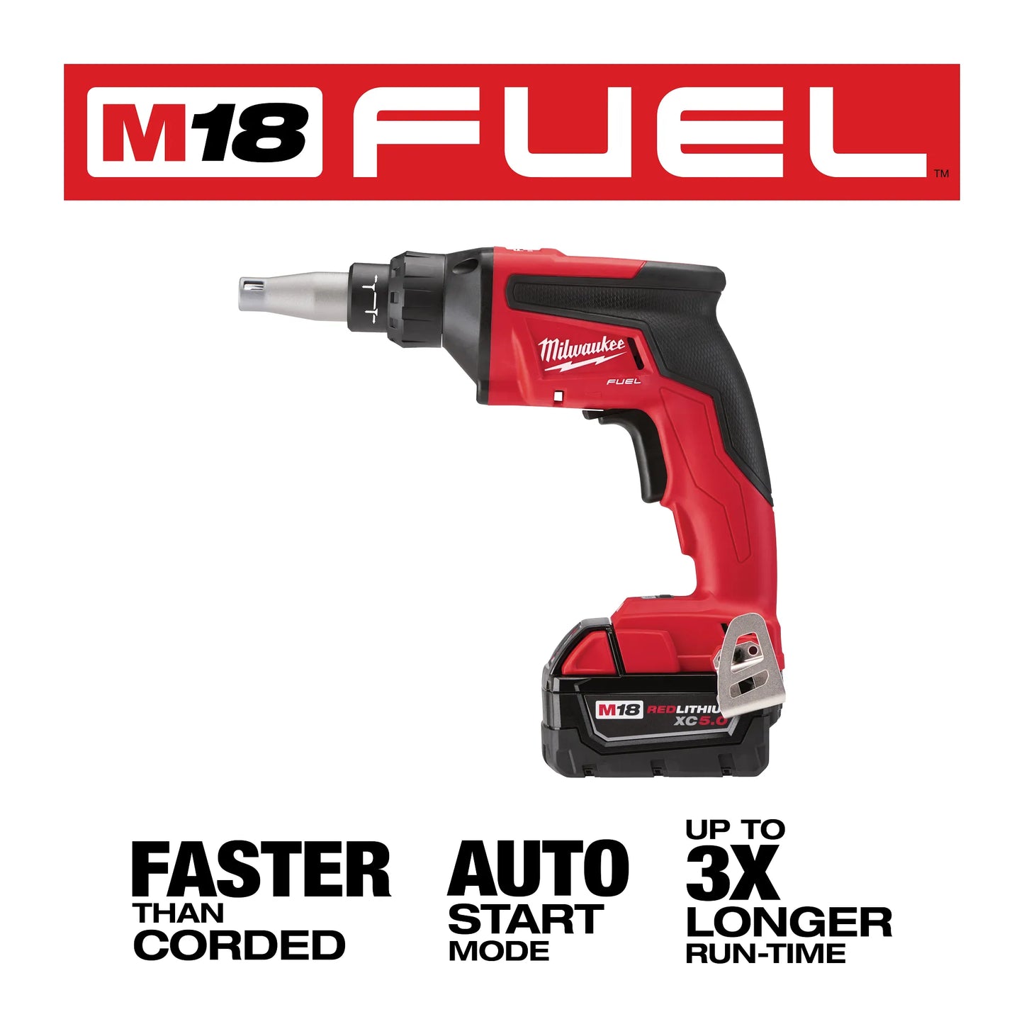 Milwaukee 2866-22, M18 FUEL Drywall Screwgun Kit