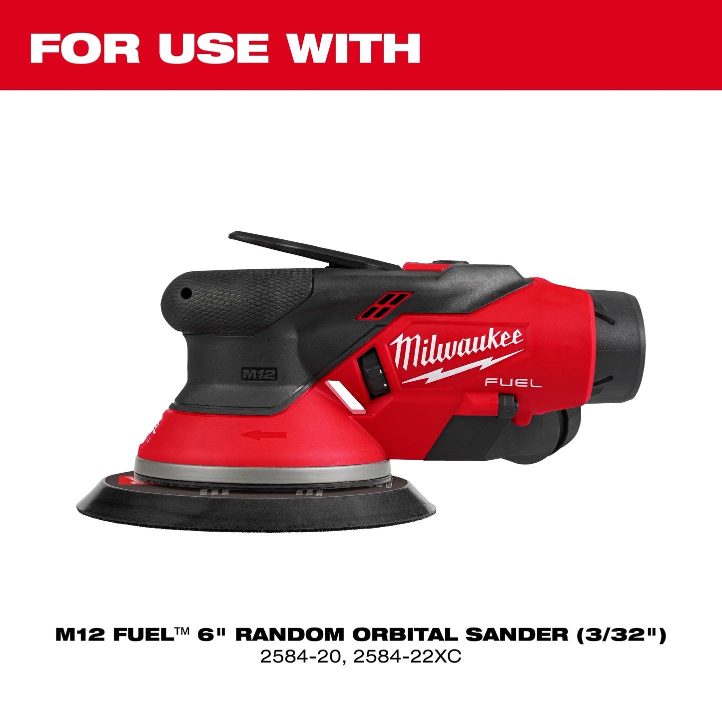 Milwaukee 49-36-2583, 6" Hook and Loop Sander Backing Pad - Soft