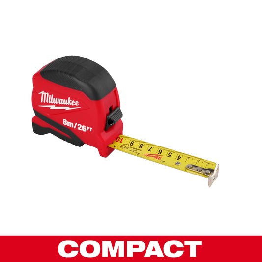 Milwaukee 48-22-1726, 8m/26ft Compact Tape Measure