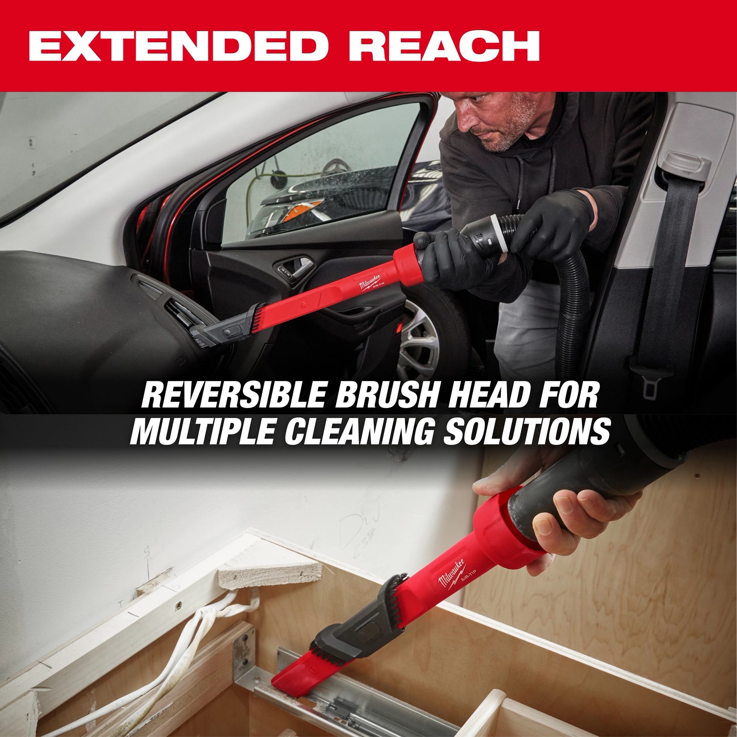 Milwaukee 49-90-2023, AIR-TIP™ 3-in-1 Crevice and Brush Tool