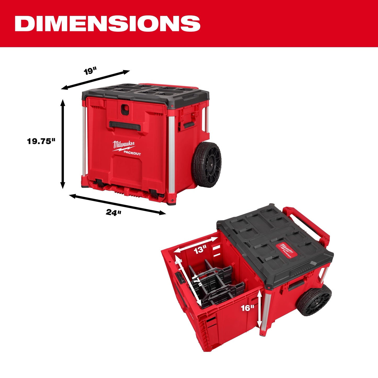 Milwaukee 48-22-8420, PACKOUT™ Rolling Drawer Tool Box