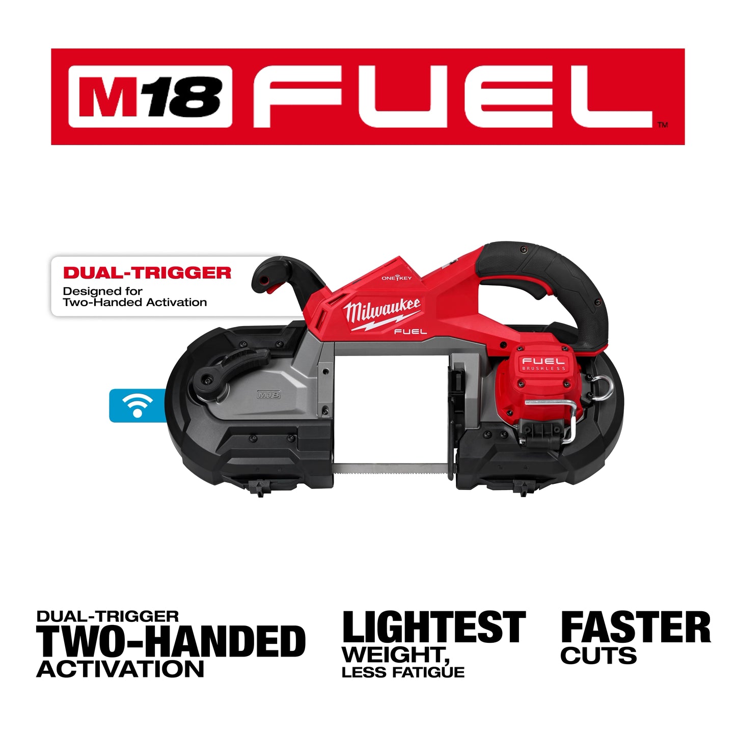 Milwaukee 2929S-20, M18 FUEL™ Deep Cut Dual Trigger Band Saw w/ ONE-KEY™