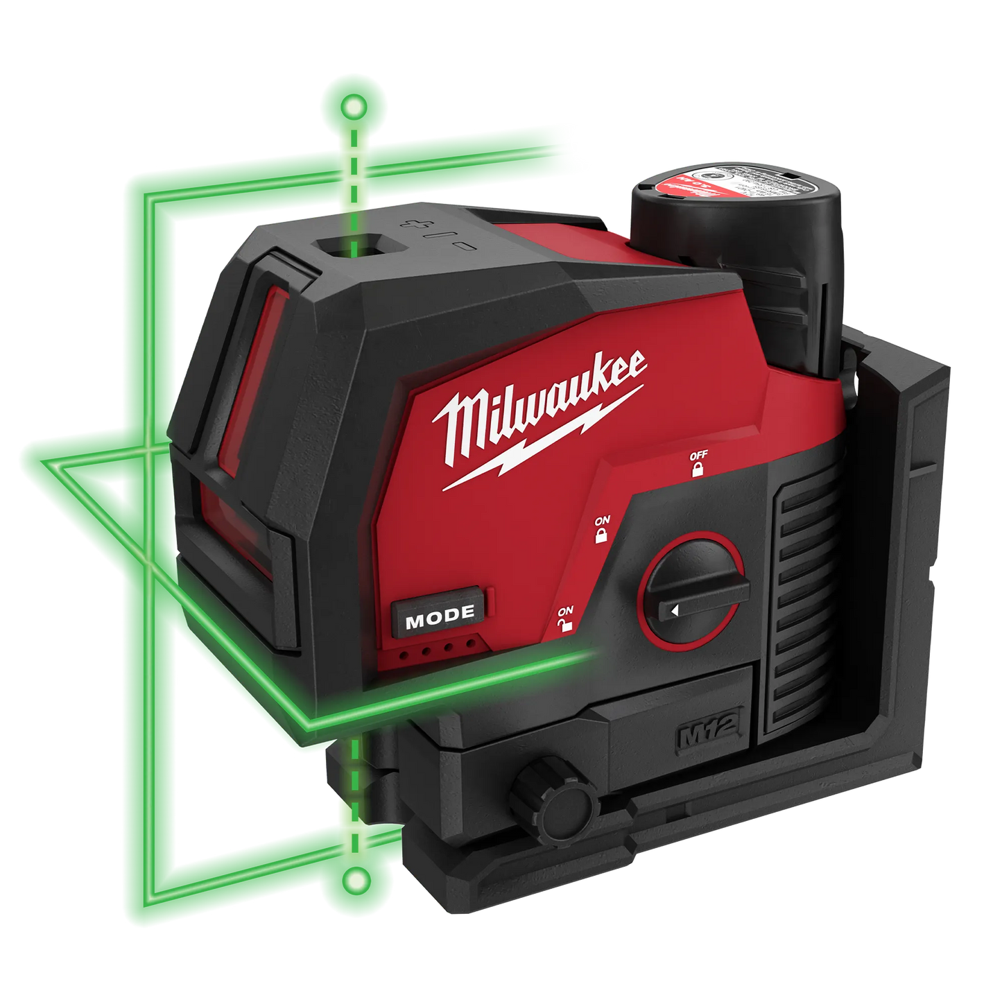 Milwaukee 3622-20, M12 Green Cross Line and Plumb Points Laser (Tool Only)