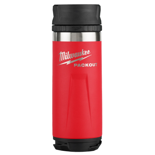 Milwaukee 48-22-8395R, PACKOUT™ 18oz Insulated Bottle with Sip Lid (Red)