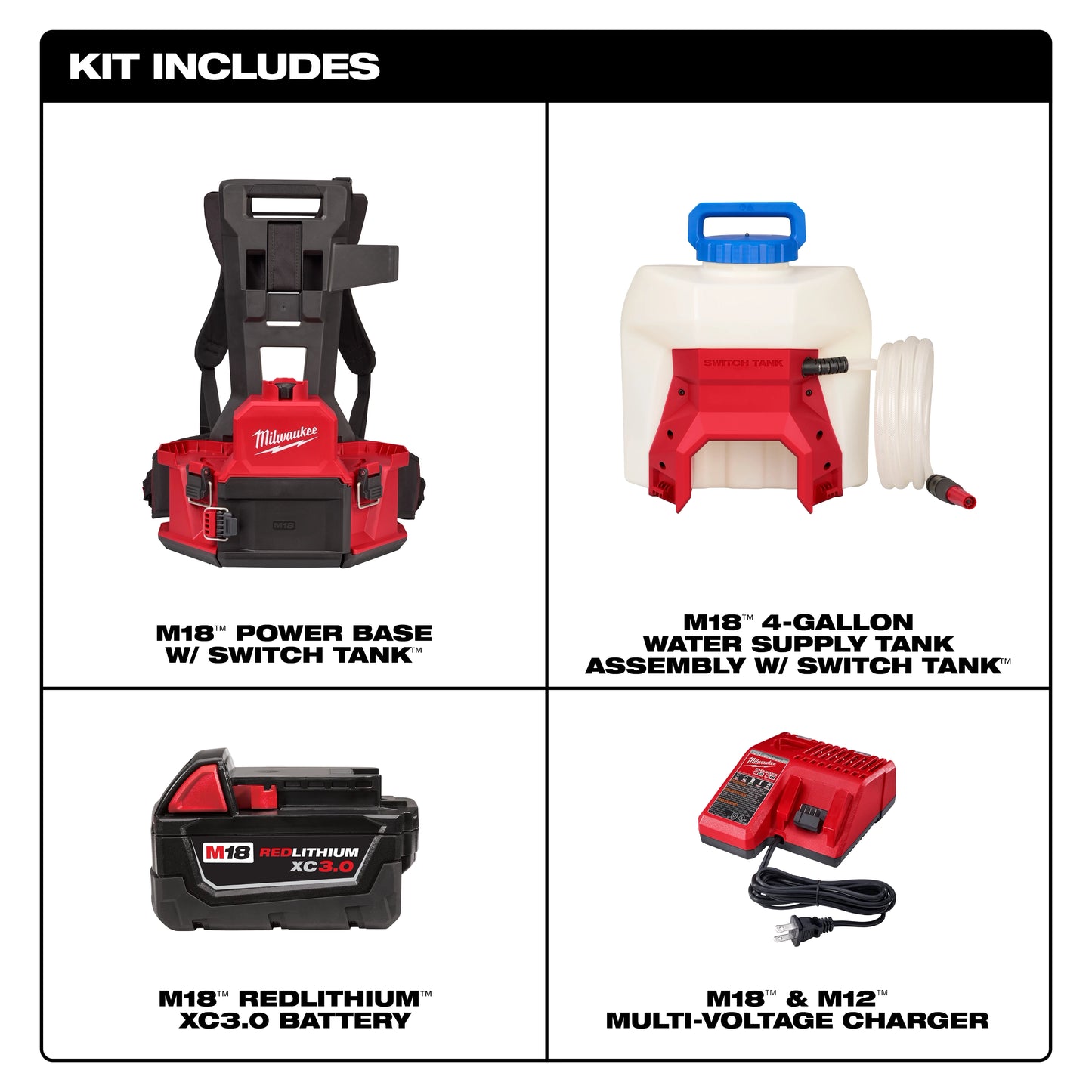 Milwaukee 3019-21WS, M18 4-Gallon Water Supply Kit w/ SWITCH TANK™