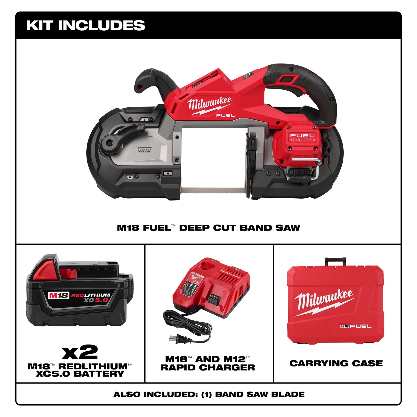 Milwaukee 2929-22, M18 FUEL Deep Cut Band Saw Kit