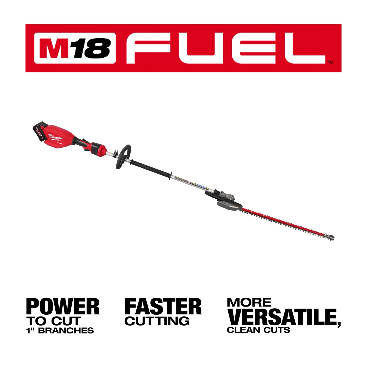 Milwaukee 3012-21, M18 FUEL™ Pole Articulating Hedge Trimmer Kit