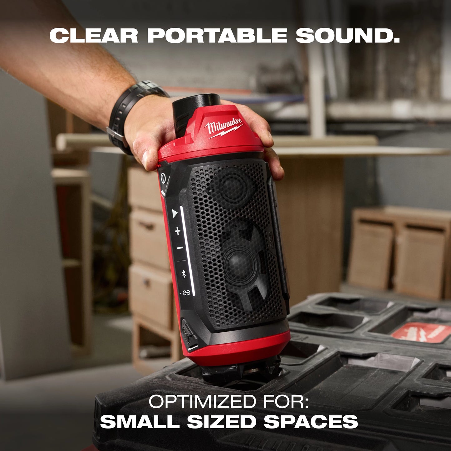 Milwaukee 2955-20, M12™ Bluetooth® Jobsite Speaker w/ PACKOUT™ Compatibility