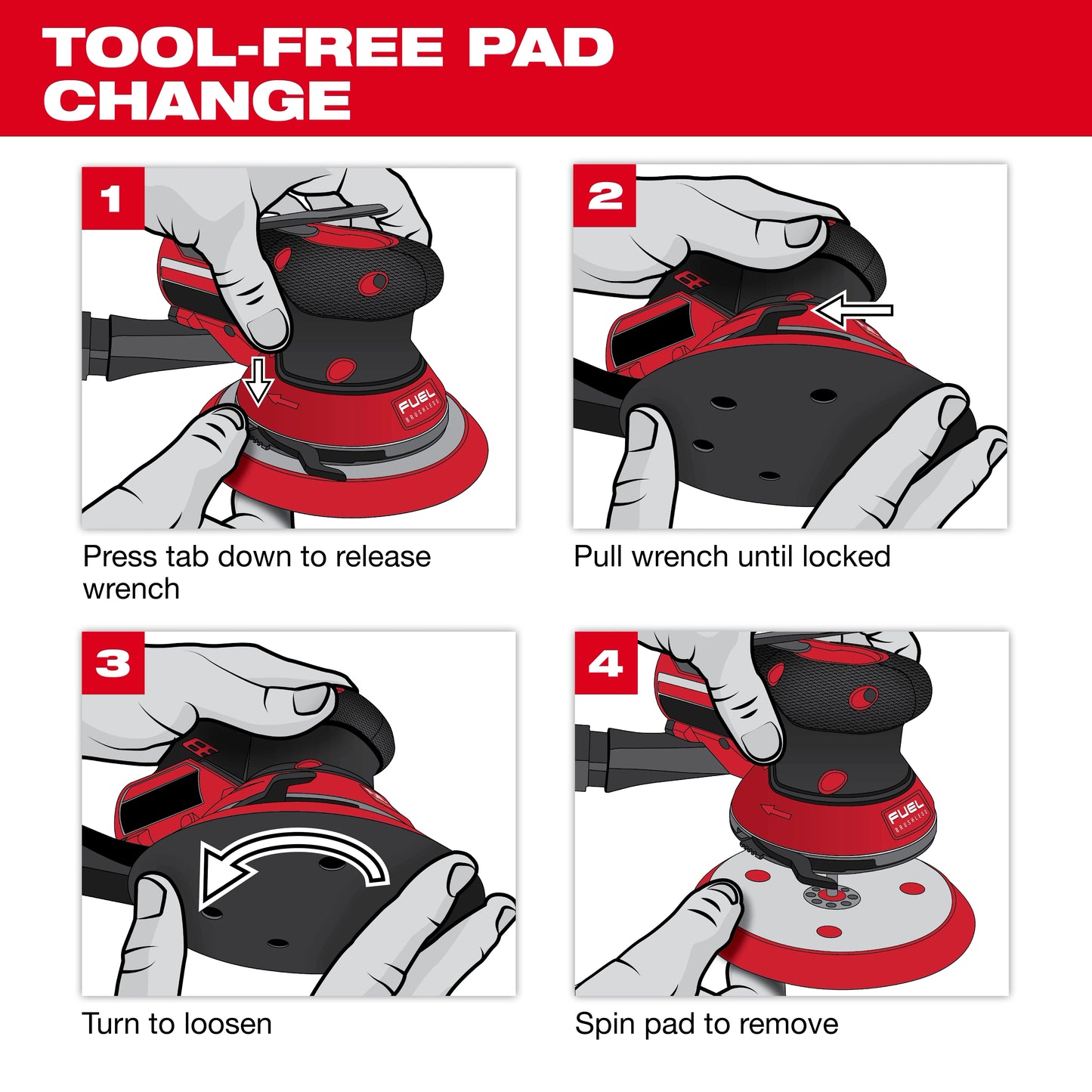 Milwaukee 49-36-2583, 6" Hook and Loop Sander Backing Pad - Soft