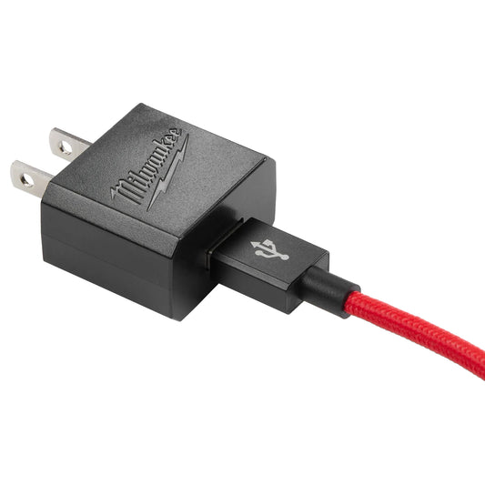 Milwaukee 48-59-1209, 3ft USB-C and 2.1A Wall Charger w/Micro USB Adaptor