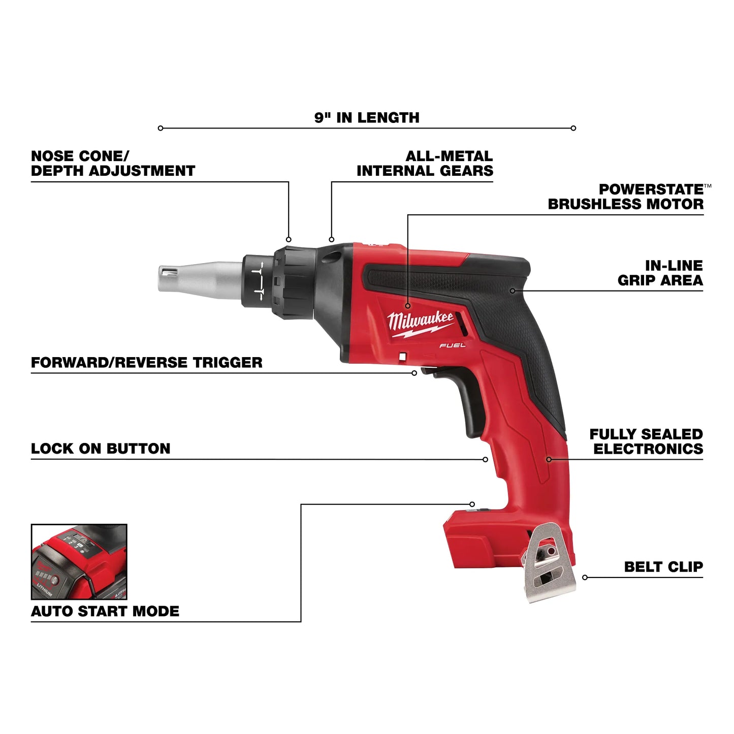 Milwaukee 2866-20, M18 FUEL Drywall Screwgun (Tool Only)