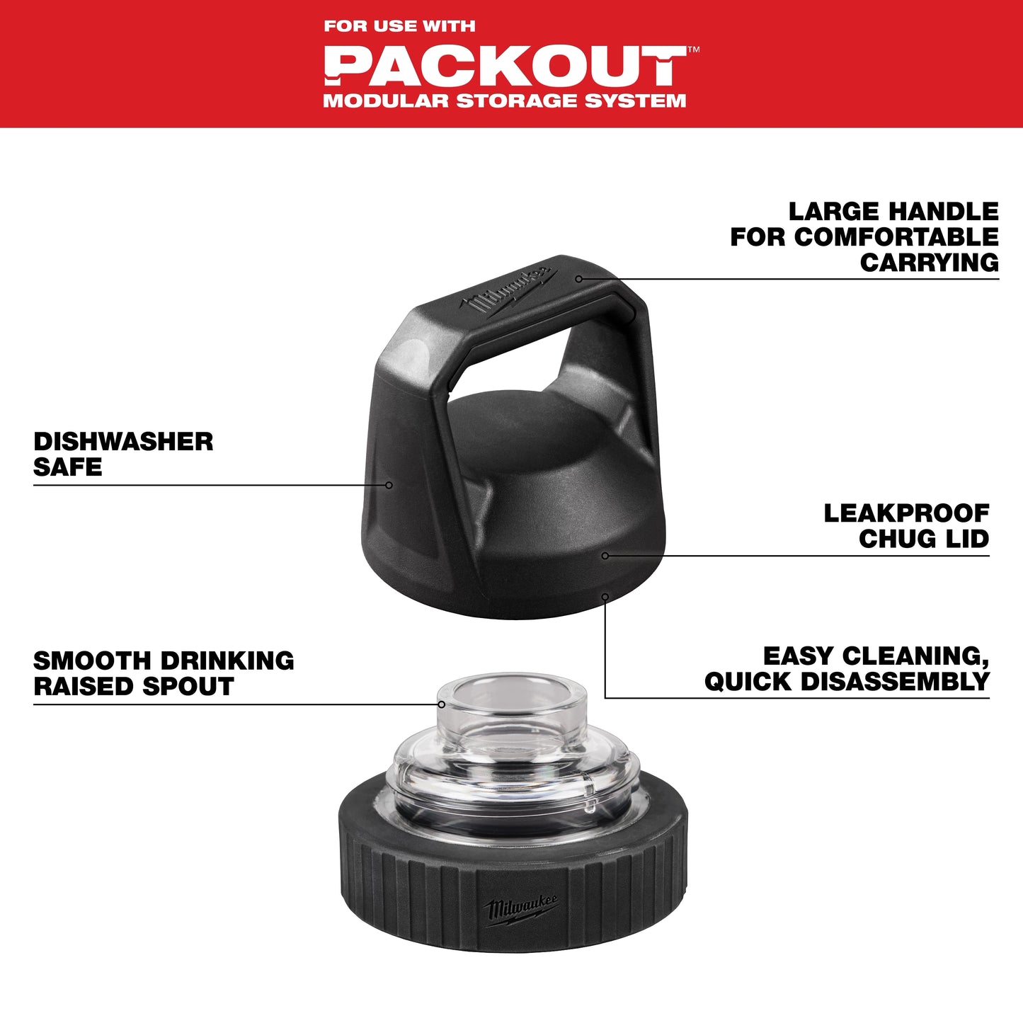 Milwaukee 48-22-8370, Chug Lid for PACKOUT™ Bottles
