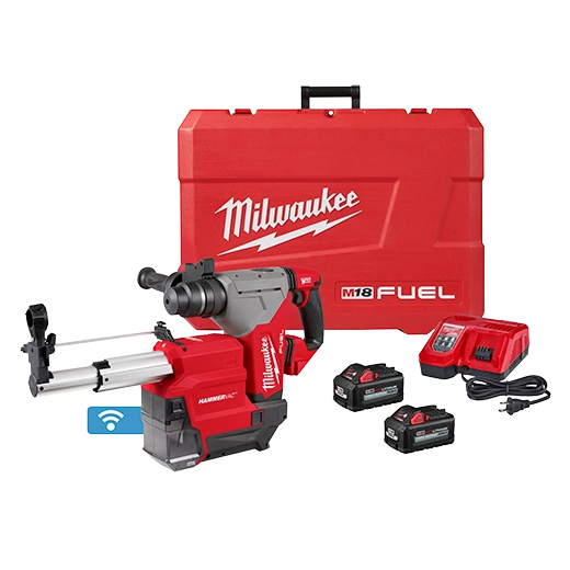 Milwaukee 2915-22DE, M18 FUEL™ 1-1/8" SDS Plus Rotary Hammer w/ ONE-KEY™ & HAMMERVAC™ Dedicated Dust Extractor Kit