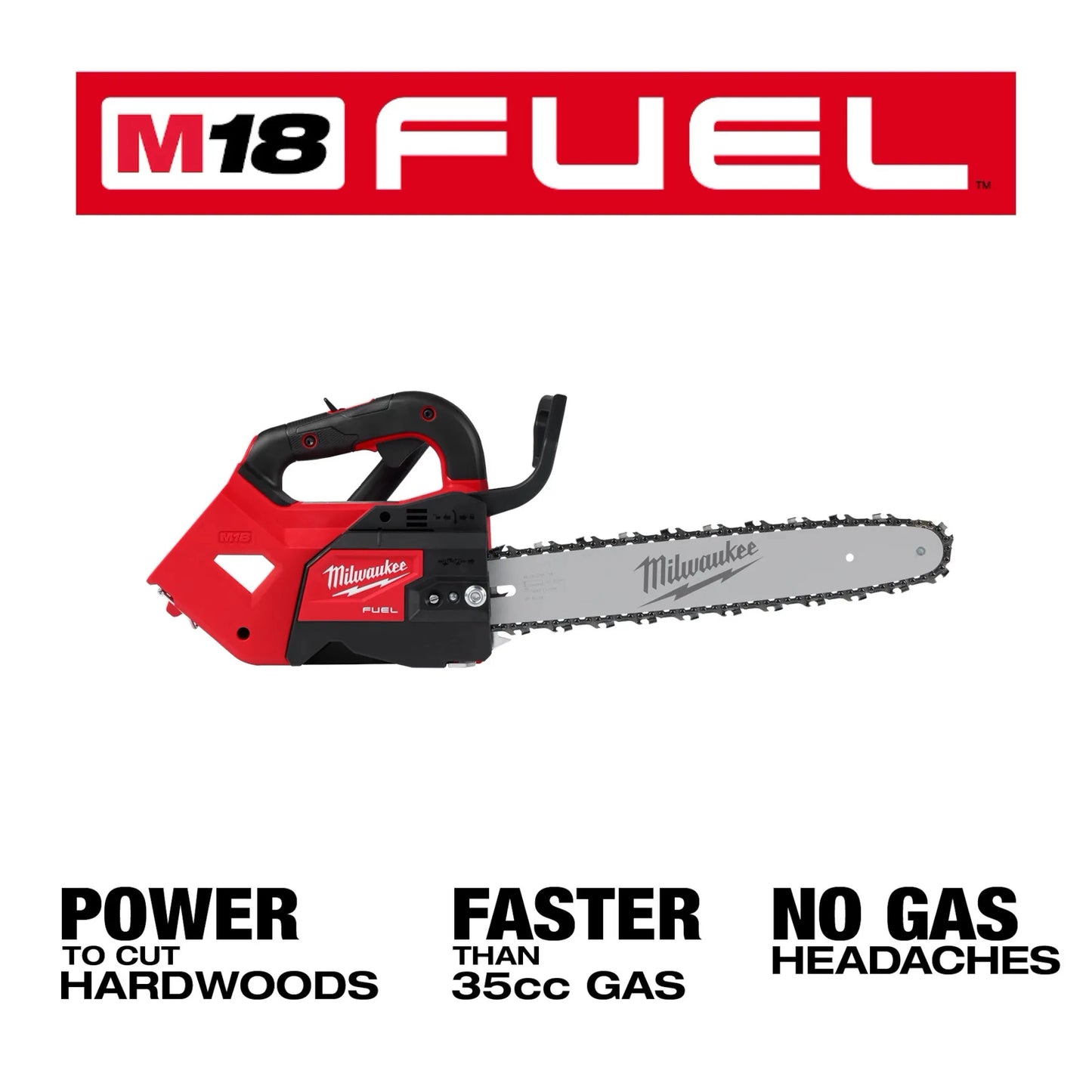 Milwaukee 2826-20T, M18 FUEL™ 14" Top Handle Chainsaw (Tool-Only)