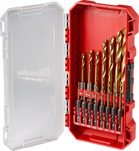 Milwaukee 48-89-4670, 15PC SHOCKWAVE™ Impact Duty RED HELIX™ Titanium Drill Bit Set