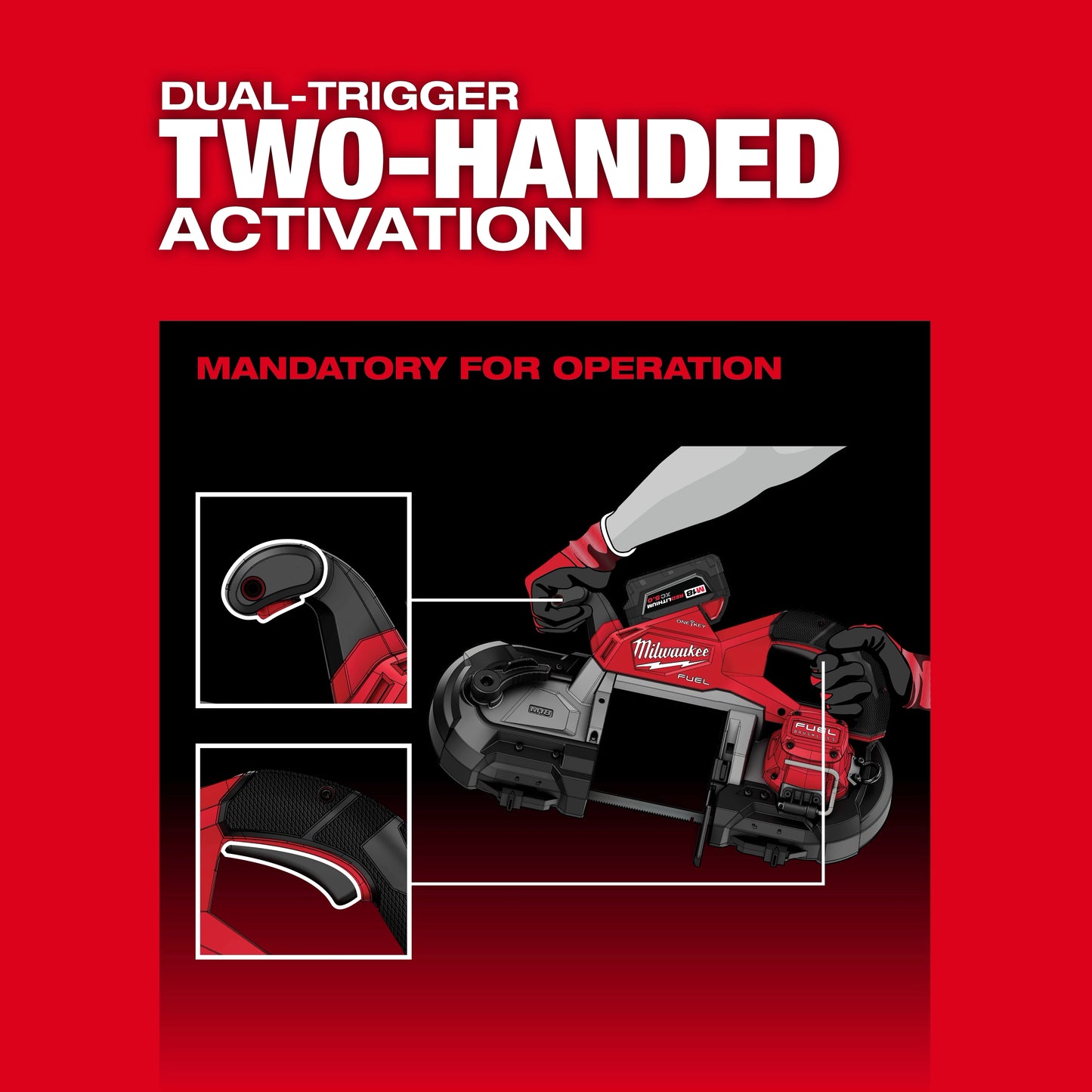 Milwaukee 2929S-20, M18 FUEL™ Deep Cut Dual Trigger Band Saw w/ ONE-KEY™