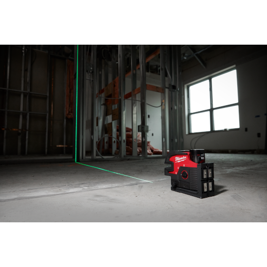 Milwaukee 3624-20, M12™ Green Cross Line & 4-Points Laser