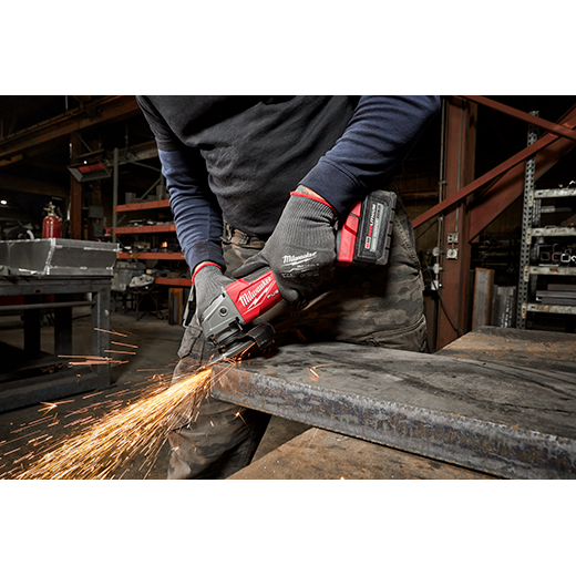 Milwaukee 2881-20, M18 FUEL Brushless Cordless 4-1/2" / 5" Grinder Slide Switch, Lock-On (Tool Only)