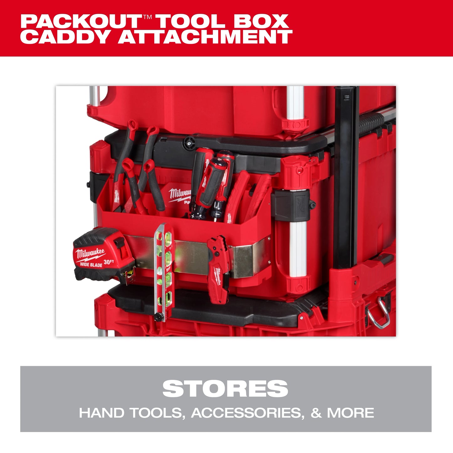 Milwaukee 48-22-8602, PACKOUT™ Tool Box Caddy Attachment