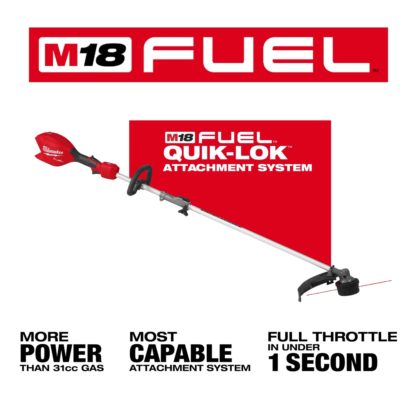 Milwaukee 3016-20ST, M18 FUEL™ String Trimmer w/ QUIK-LOK™