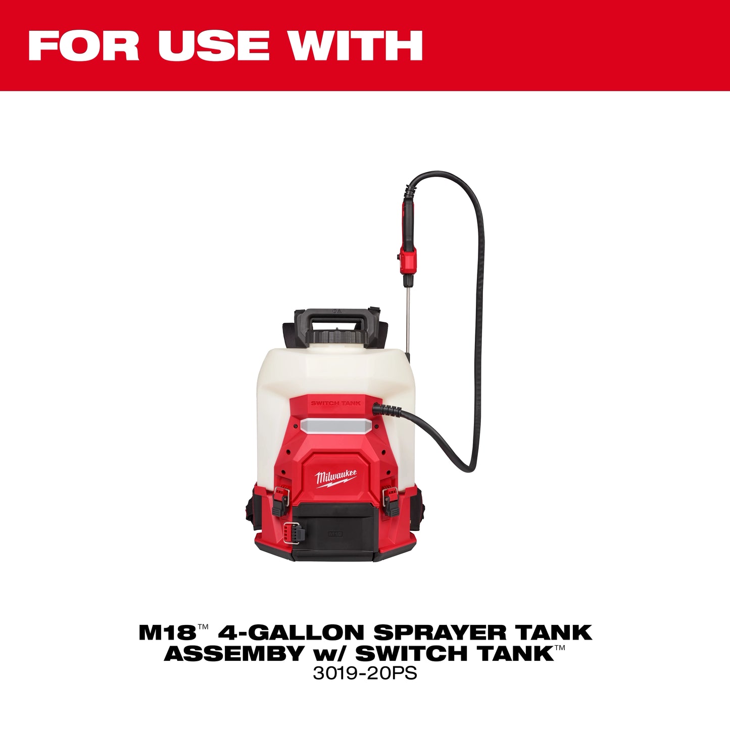 Milwaukee 49-16-19PS, 4-Gallon Sprayer Tank Assembly w/ SWITCH-TANK™