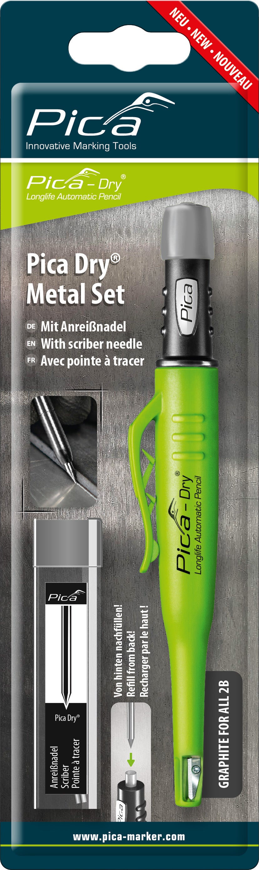 Pica 30800, Pica Dry Metal-Set Blister Pack