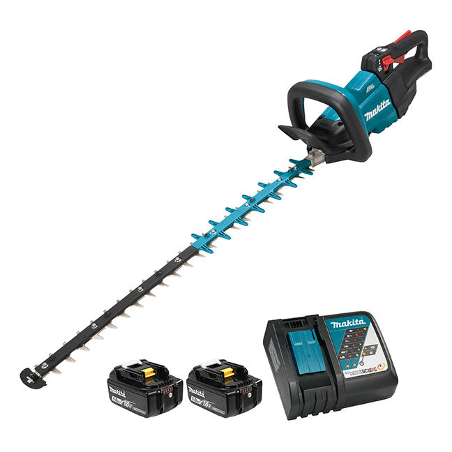 Makita DUH751RTE, 18V LXT Brushless Cordless 29-1/2" Hedge Trimmer w/XPT Kit (5.0 Ah x2)