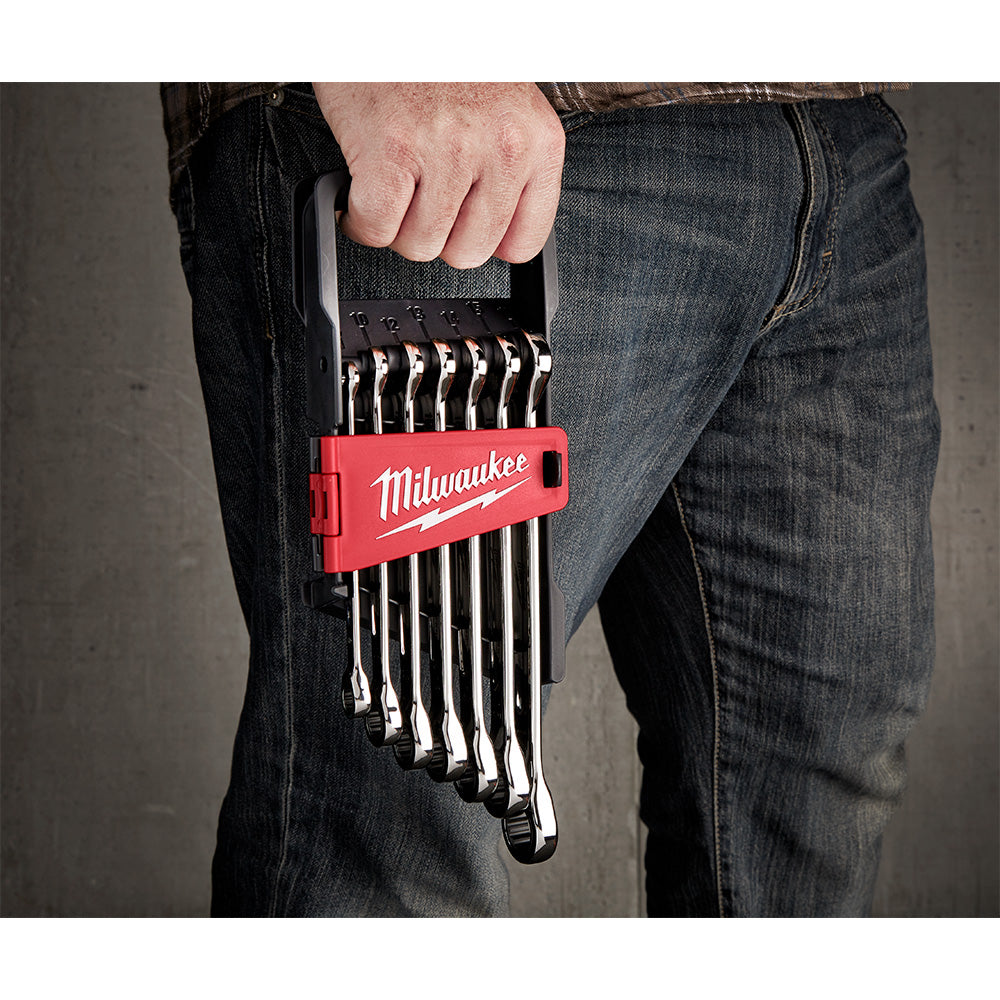 Milwaukee 48-22-9506 7pc Ratcheting Combination Wrench Set - Metric