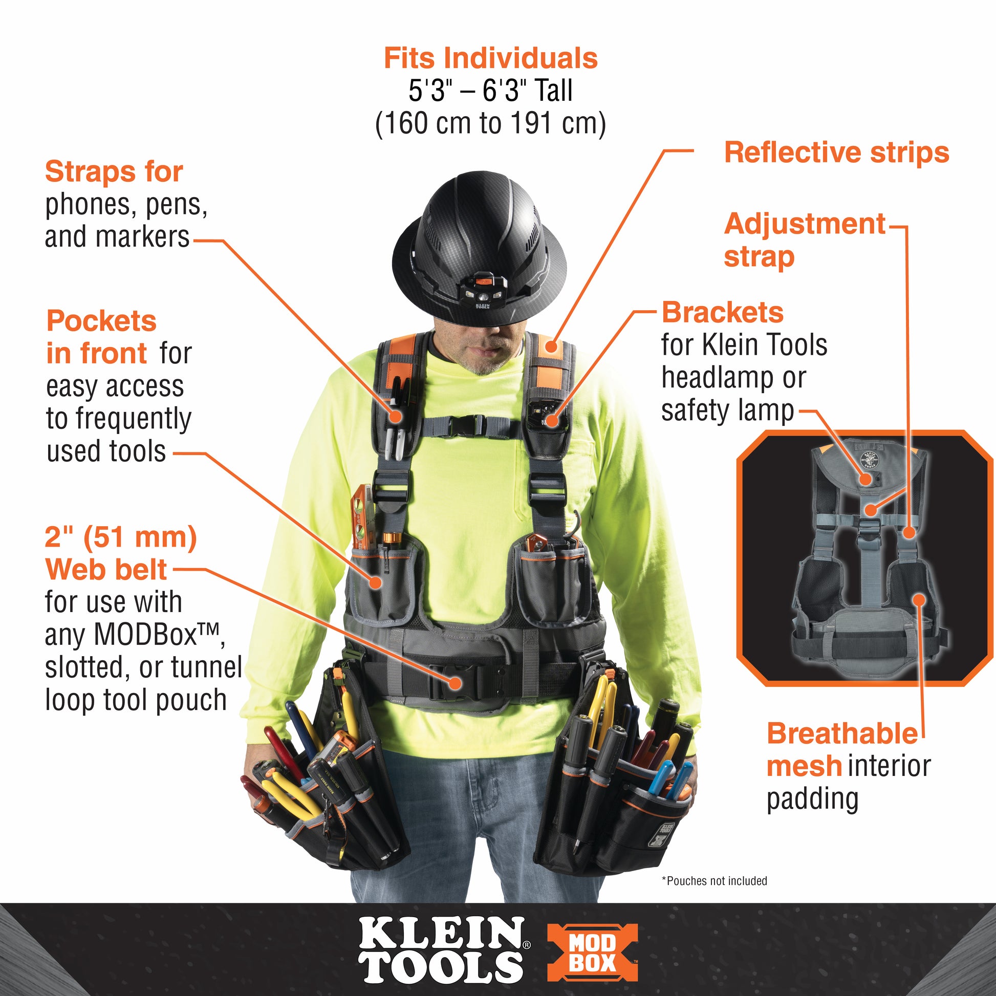 Klein Tools 55829MB, MODbox™ Tool Vest Combo