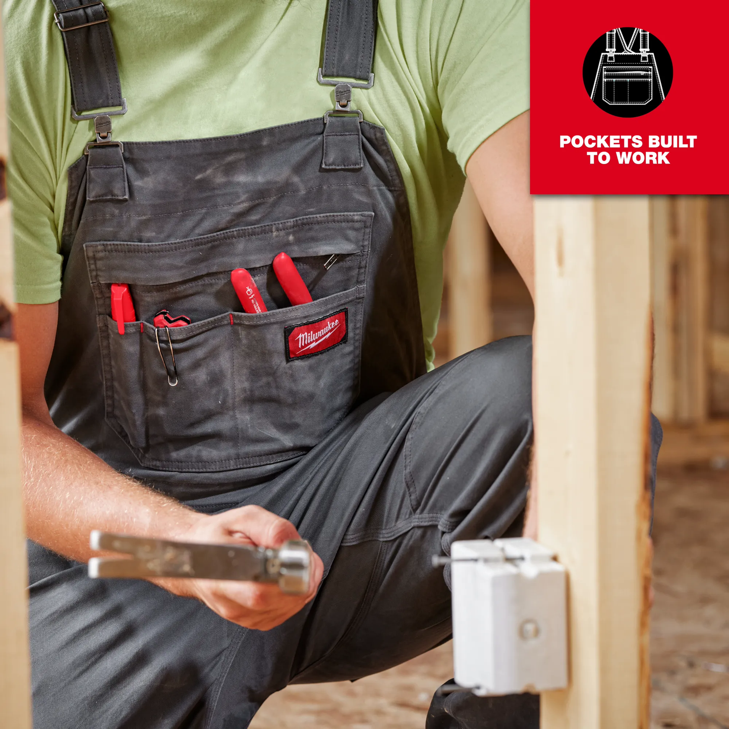 Milwaukee M850G-3434, FREEFLEX™ Unlined Bib Overalls