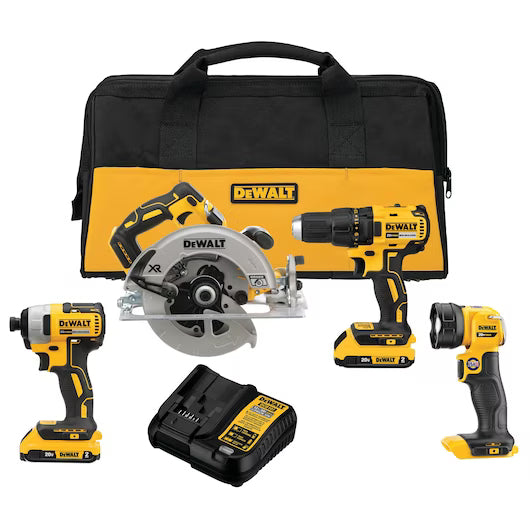 DEWALT DCK477D2, 20V BL 4PC COMPACT COMB  KIT