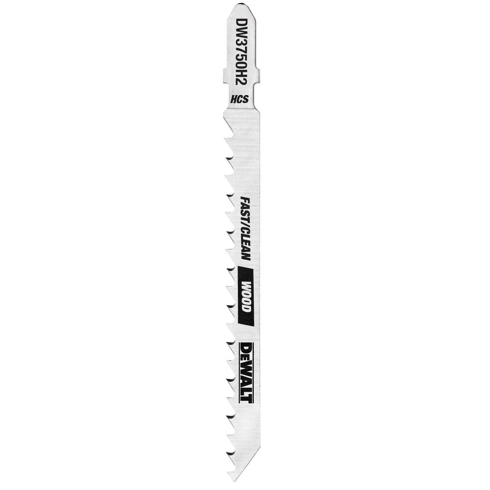 DEWALT DW3750H, 4'' 6 TPI T-Shank Fast Cutting Wood Cutting Jig Saw Blade (5/pkg)