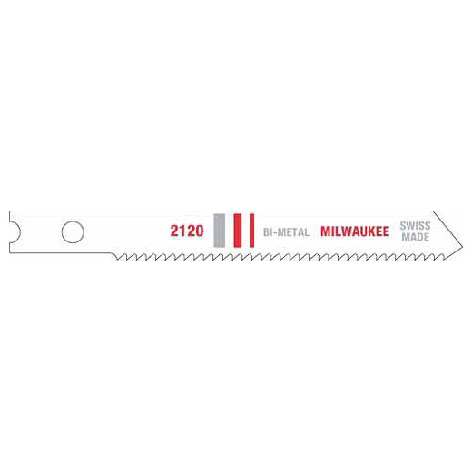 Milwaukee 48-42-2120, 2-3/4" 18 TPI B-Metal Jig Saw Blade (5/pkg)