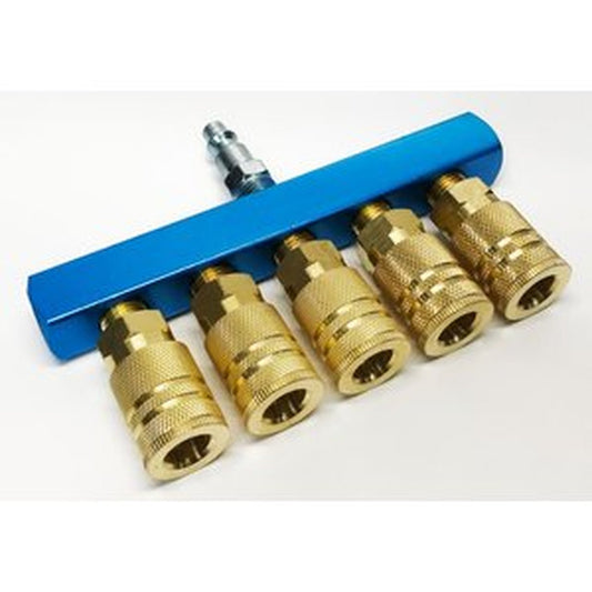 ROLAIR M-BAR5CP-14-1C, 5-Way Bar Manifolds with 5 Couplers, Plug