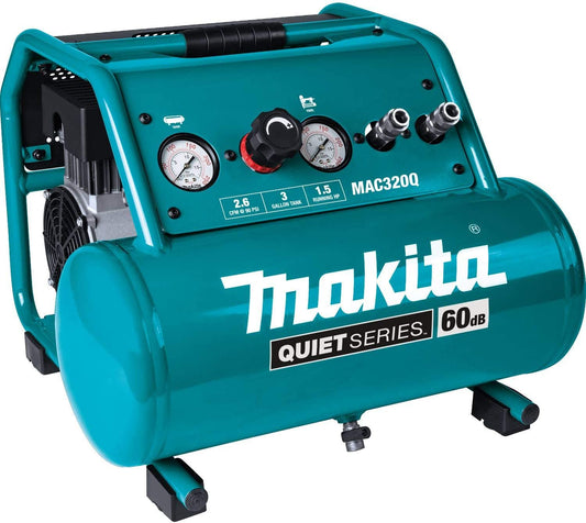 Makita MAC320Q, 1.5HP 3 Gallon Quiet Compressor