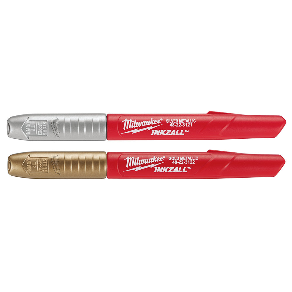 Milwaukee 48-22-3123, INKZALL Silver/Gold Metallic Fine Point Marker (2/pk)