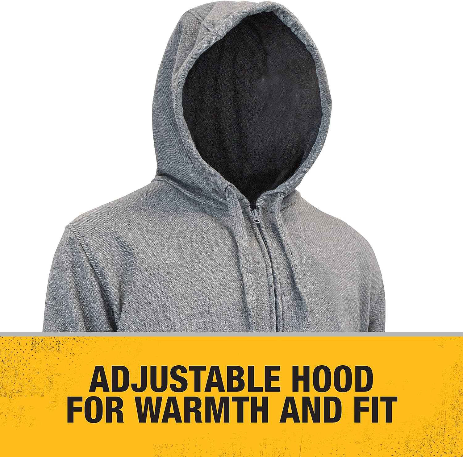 DEWALT DCHJ080 Men's Heared French Terry Cotton Hoodie Heather Gray